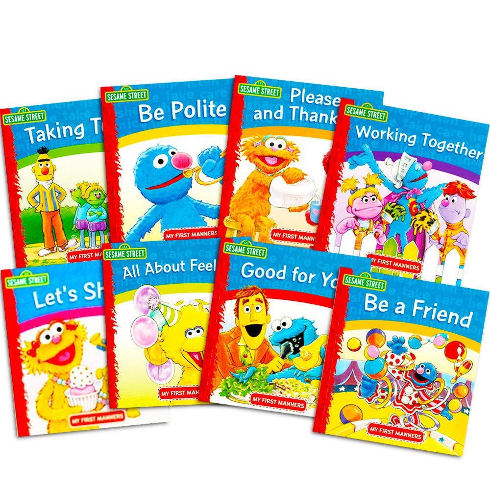Sesame Street Elmo Manners Books for Kids Toddlers – Set of 8 Elmo,