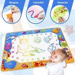 Water Doodle Mat – Kids Painting Writing Color Extra Large, Ocean