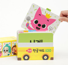 Pinkfong Flash Cards 120 Korean Language Learning Words Toddler Kid Play Toy