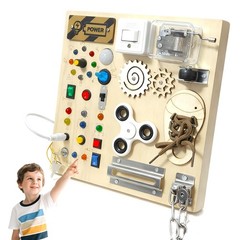 Busy Board, Montessori Toy for 14 Years Old, Ideal Gift for 1+ Year Old Child…
