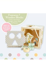 Guess How Much I Love You Wooden Shape Sorter with Rope Handle, 7 Blocks, NEW
