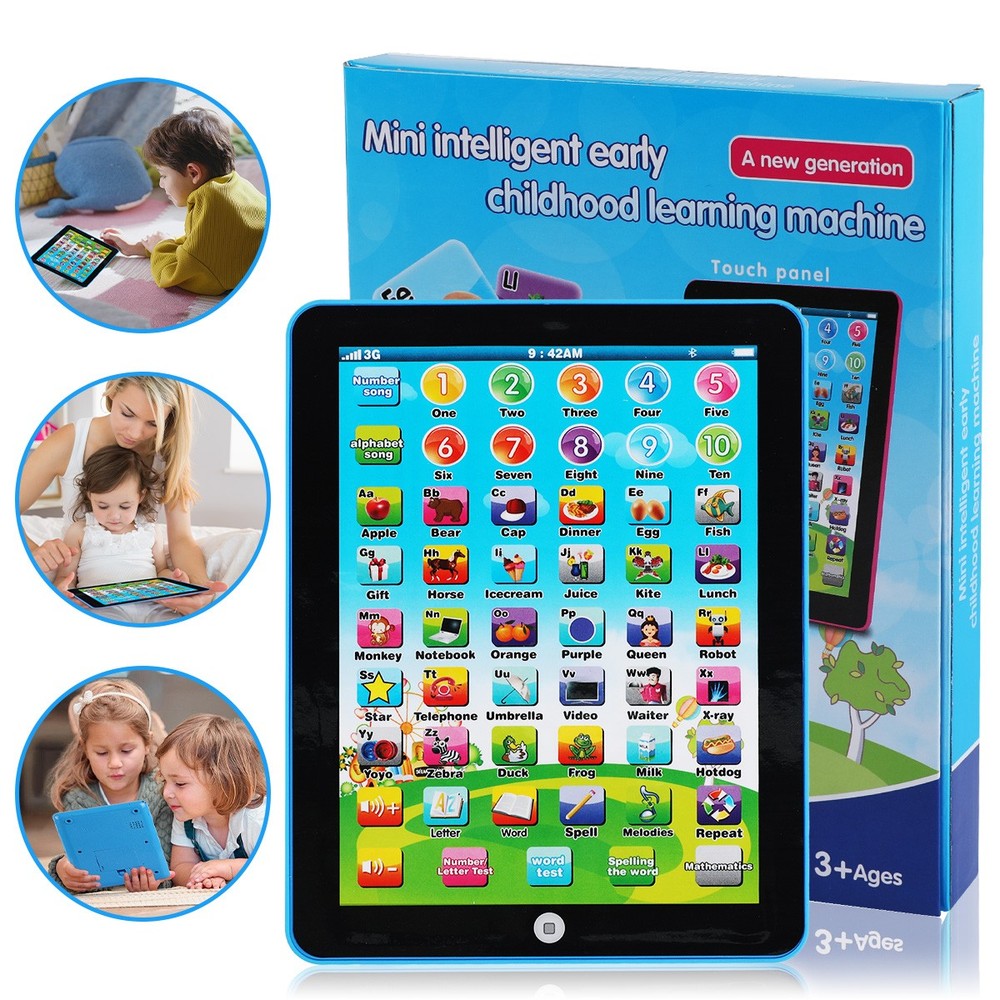 Blue Children Kids TABLET MINI PAD Educational Learning Toys For Boys Girls Baby