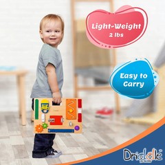 Busy Board – Wooden Montessori Activity Board for Toddlers & Kids – 12 Educat…