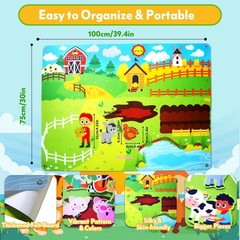 Felt Board for Toddlers 3-5, 39PCS Farm Animals Story Set, Kids Montessori Busy
