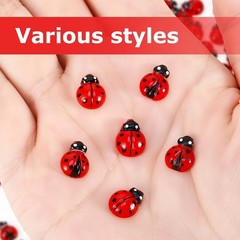 200 Pcs Mini Resin Ladybug, Miniature Ladybug Figurines for Kids Baby Shower …