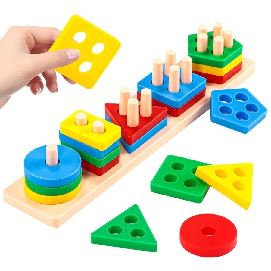 Montessori Toys for 1 2 3 Year Old Girls Boys, Wooden Sensory Toys for 1-3 Ye…
