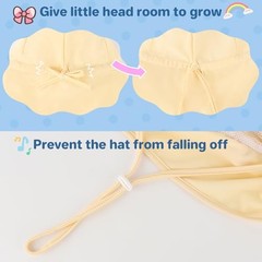 Adjustable Baby Sun Hats with UPF50+ & Neck Flap Protection 6-24 Months A-beige