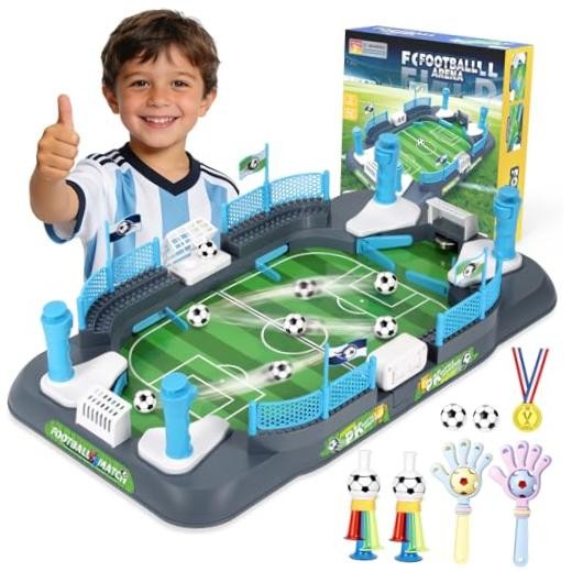 Soccer Board Game for Kids, Mini Foosball Table Game, Portable Tabletop