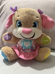 Fisher Price Laugh & Learn Puppy’s Smart Stages Toy Tested Pink in color Girls