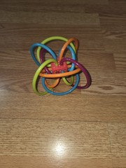 Manhattan Toys Red Cube Strap Baby Toy Toddler Kid Ball