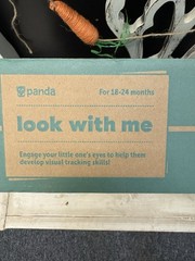 Kiwi Panda Crate “Look With Me” New In Box Ramp Ball Busy Board Wooden Toy