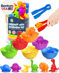 48 Pcs Counting Dinosaurs Montessori Toys for 3 4 5 Years Old Boys Girls, Toddle