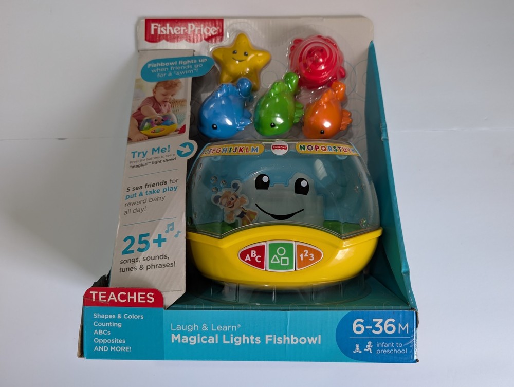 Fisher Price Laugh & Learn Magical Lights Fishbowl Toy ABC Numbers Sounds 6-36M