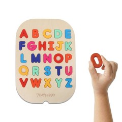 Uppercase Alphabet Puzzle for Kids, Sensory Bin Insert for Sensory Tables, Si…