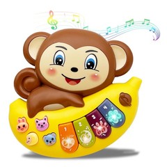 Baby Musical Piano Toy for Toddlers Light Up Learning Music Monkey Theme
