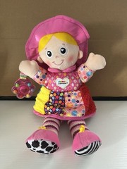 Lamaze Soft Baby Doll Pink Purple Hanging Baby Toy Rattle Crinkle 11″ Long Plush