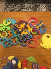 Lot of Baby Toy Plush Stuffed Animals for Teething, Rattling, Crinkling 1045