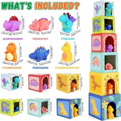 Engaging Dinosaur Stacking Blocks for Toddlers – Develops Skills and Imagination
