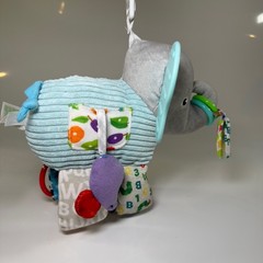Eric Carle Elephant Plush Rattle Crinkle Hanging Toy Car Seat Stroller Activity