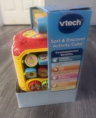 VTech Sort & Discover Activity Cube, Numbers & Letters, 9-36 Months