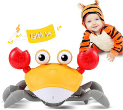 Crawling Crab Baby Toy – Infant Tummy Time Toys 3 4 5 6 7 8 9 10 11 12 Babies Bo