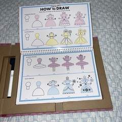 Melissa & Doug Play Draw Create Princess Reusable Drawing Magnet Kit 60pc Set.