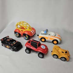 5 lot Kids Play Toy Cars – Oball Rattle & Roll Red + Playmobil Junior Ambulance