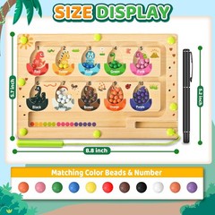Magnetic Dinosaur Eggs Maze – Travel Wooden Montessori Toy for Fine Motor Skills