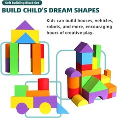 Toddler Foam Building Blocks 18M Plus Non Toxic EVA Set Large Soft Stacking Toys