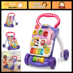 Sit-to-Stand Learning Walker – Educational Toy, Frustration-Free, Lavender Color