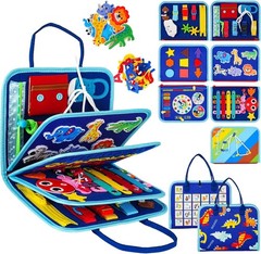 Portable Montessori Busy Book for Toddlers: Engaging Learning Activities 15×12