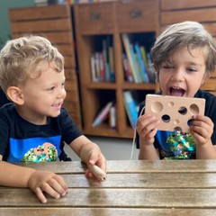 Montessori Wooden Cheese Lacing Activity Toy for Baby & Toddler