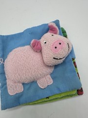 Baby Children’s Activity Busy Book Soft Plush Cloth Plush Pig Vintage