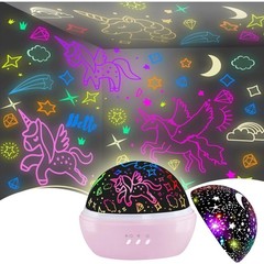 Kids Unicorn Night Light Star Projection Toy Kids Room Decor Gift
