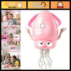 Dancing Octopus Toy with LED Lights & Music – Rechargeable Crawling Squid for To