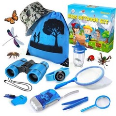 Kids Explorer Kit & Bug Catcher Kit, Camping Gear for Kids, Outdoor Blue