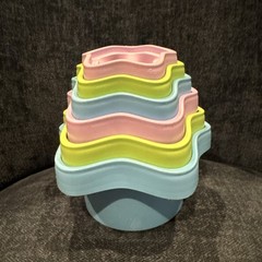 My First Green Toys Stacking Cups Stars Made In USA Clean