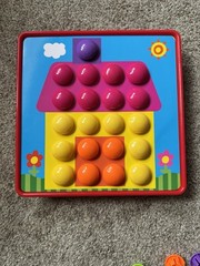Button Art Toy Color Matching Pegboard Activity for Kids