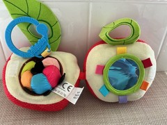 JollyBaby The Very Hungry Caterpillar Apple Plush Toy Teether Hanging Loop