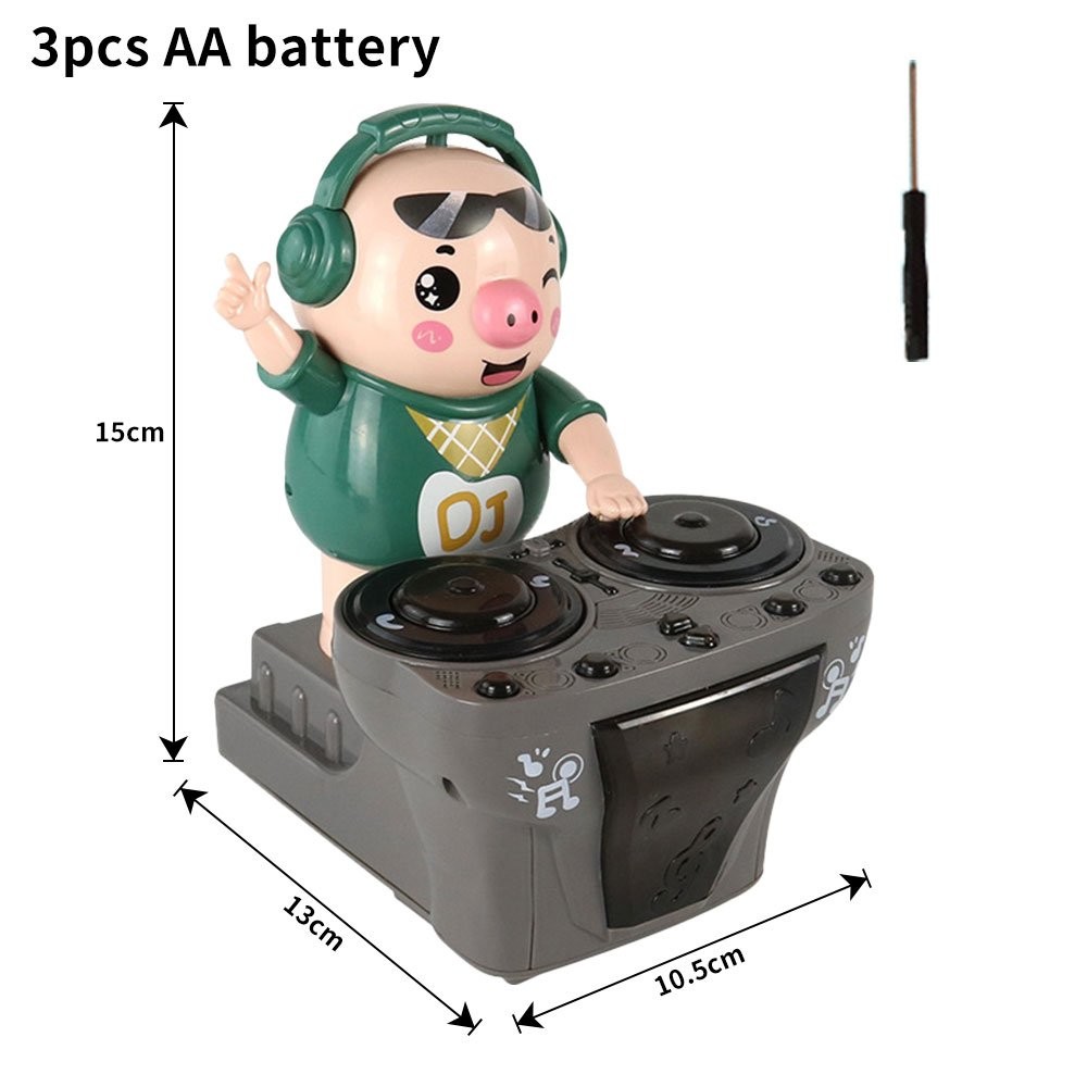 Music Colorful Dancing Piggy Doll Kids Gift DJ Little Pig Toy Novelty Toys TL