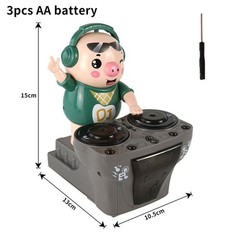 Music Colorful Dancing Piggy Doll Kids Gift DJ Little Pig Toy Novelty Toys TL