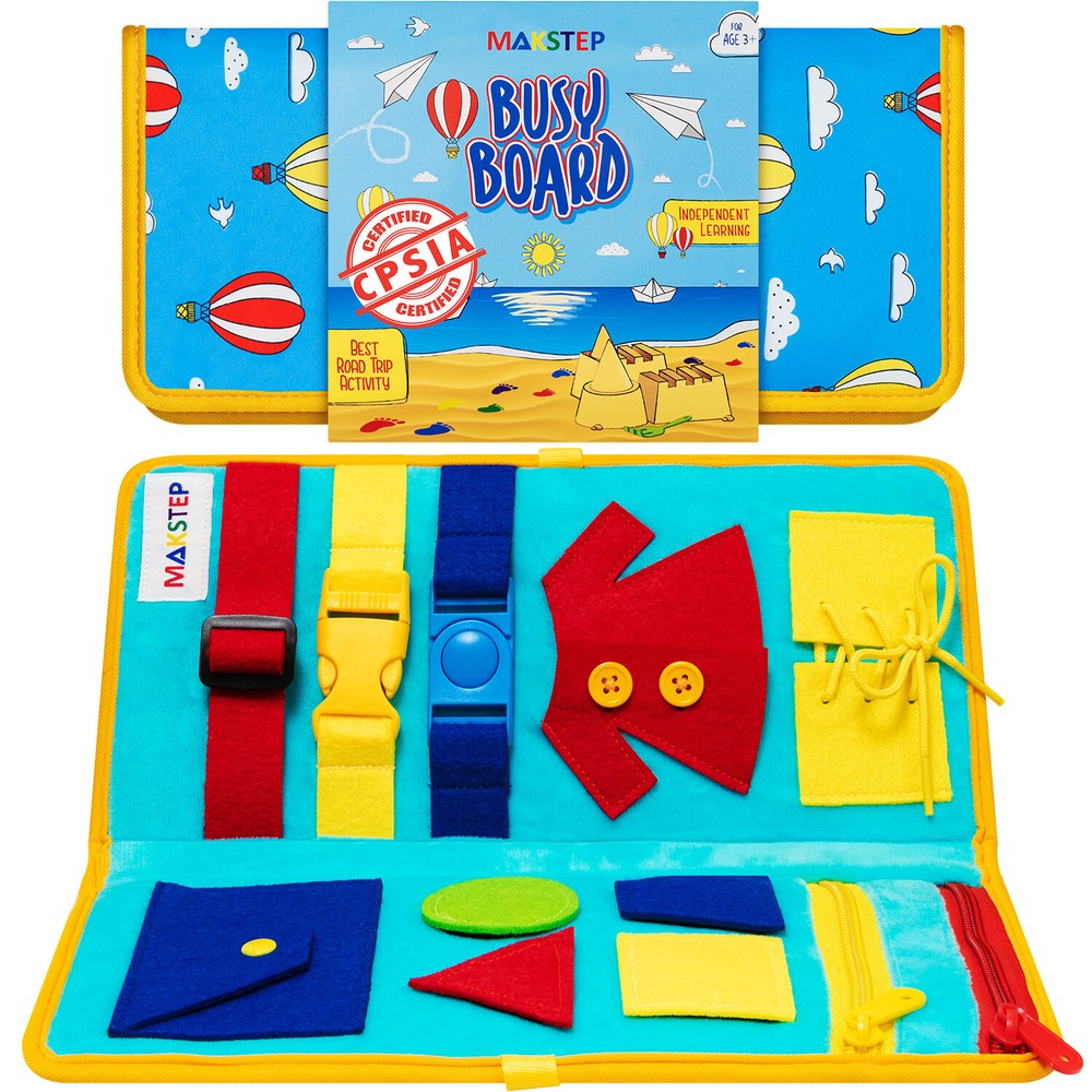 Montessori Educational Toy. Learning Busy Board for Toddlers. Homeschool, Gift
