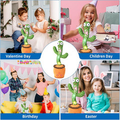 Rechargeable Baby Toys 3-6 6-12 12-18 Months Dancing Talking Cactus, Toddler Boy