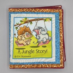 ‘A Jungle Story’ Soft, Washable, Cloth Book for Baby / Toddler Handcrafted