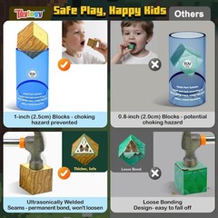 Large Magnetic Blocks 1 inch Magnetic Building Blocks for Kids Age 3-5 5-7 6-…