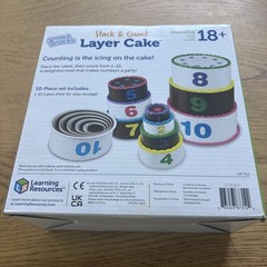 Learning Resources Stack and Count Layer Cake – 10 Pieces, Ages 18+ months