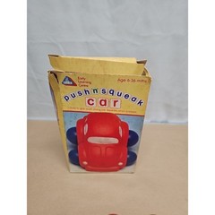 Rare Early Learning Centre (Elc) France Push N Squeak Car Toy with Original Box