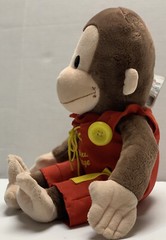 GUND Curious George Plush Monkey Activity Doll Snap Fasten Tie Button 15”