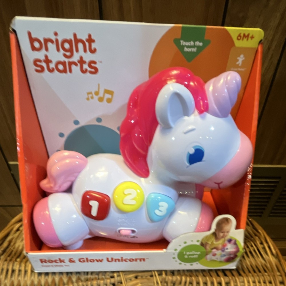 Bright Starts Rock & Glow Unicorn Activity Toy 6M+ Motor Skills