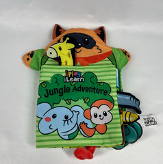 iPlayiLearn Soft Cloth Baby Books Lot “Jungle Adventure” & “Sea World”